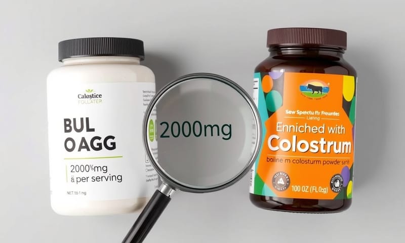 比較不同品牌初乳奶粉的標示