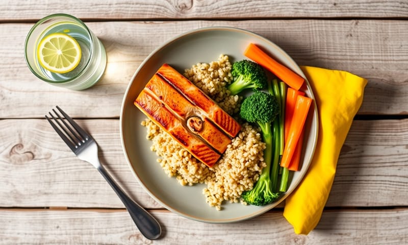 一份均衡的恢復餐盤